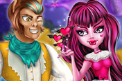 game Draculaura and Clawd Valentines Day Kissing