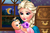game Elsa Frozen Baby Feeding