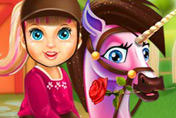 game Baby Barbie Pony Caring