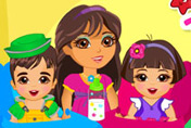 game Dora Twins Babysitter