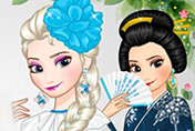 game Elsa Around The World Dress Up