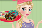 game Elsa cooking donuts
