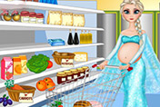 game Pregnant Elsa Food Shopping