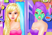game Twin Barbie At Spa Salon